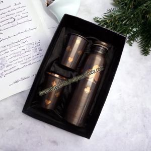 Juego de regalo de botella de agua de cobre Tradnary al por mayor más vendido con vidrio para un mejor rendimiento digestivo - Product Image 6