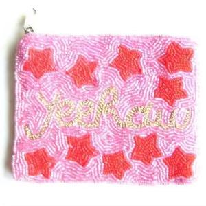 Monedero Pequeño SMILE de Alta Calidad con Diseño de Cuentas Estilo Vaquero Occidental y Cierre de Cremallera - Marrón, Negro y Blanco, Accesorio de Moda - Product Image 3