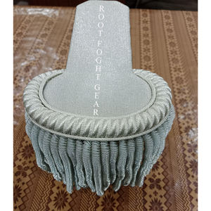 Pareja de Epaulettes de Alta Calidad para Vestido, Bordados en Blanco y Plata, de Poliéster/Algodón, para Uniforme Ceremonial y de Servicio - Product Image 3