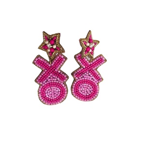Pendientes Colgantes de Cuentas Hechos a Mano Personalizables para Mujer, Pendientes de Cuentas Hechos a Mano para el Día de San Valentín - Product Image 1