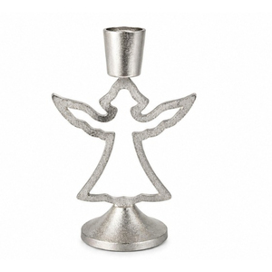 Magnifique design, porte-bougie en métal en forme d'ange, écologique, en aluminium argenté, fait main, pour Noël, prix d'usine - Product Image 1