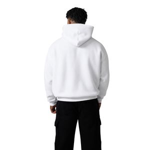 Sweat-shirt à capuche blanc pour homme, en molleton épais, à manches longues, décontracté, athlétique, streetwear, vêtements de sport - Product Image 6