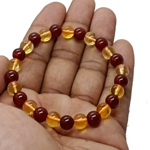 High quality Citrine Red carnelian Crystal Gemstone Bead Bracelet Fashion Charm Jewelry for Men Women for Energy Meditation Gift - Product Image 4