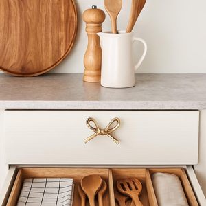 Wholesale Handmade Brass Bow <b>Knobs</b> <b>Gold</b> Cabinet Drawer <b>Door</b> Pulls Decorative Dresser Handles Vintage Furniture Hardware - Product Image 4