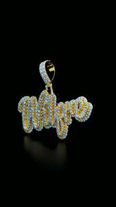 Gold Plated Personalized Cursive <b>Name</b> <b>Pendant</b> <b>Necklace</b> Trendy Iced Out Moissanite With 925 Silver Diamond Jewelry <b>Pendant</b> - Product Image 5