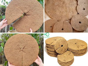Eco2go Vietnam Tapis rond écologique en fibre de coco, disque de paillis de coco biologique, anneau de contrôle des adventices pour pots et jardin - Product Image 2