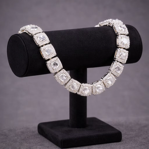 Bracelet tennis de luxe en or 10 carats avec diamants de laboratoire taille coussin de qualité supérieure 5-6 carats, serti, haut de gamme, pour soirée, cadeau, bijoux - Product Image 6