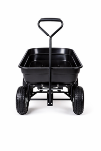 Carretilla de Polietileno Resistente de 7.0 Pies Cúbicos, Capacidad de 300 kg, Neumáticos Neumáticos de 10 Pulgadas para Transportar Leña, Tierra y Estiércol, Color Negro, ODGGAR027 - Product Image 3