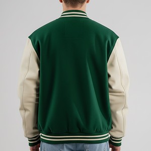 <b>Men</b> Varsity <b>Jacket</b> Custom College Team <b>Jacket</b> Letterman Style Wool Leather Sleeves OEM ODM Bulk Manufacturing Service - Product Image 2