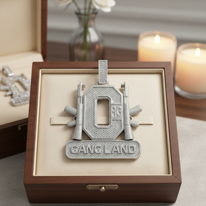 Pendentif Breloque <span class=keywords><strong>Lettre</strong></span> C Grande Taille en Laiton Argenté Personnalisé, Style Hip Hop, Bijoux Fins, Design Zircon Givré pour Hommes - Product Image 6