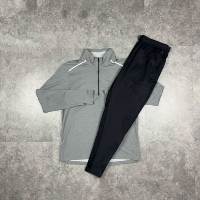Ropa Deportiva Denish para Hombre, Transpirable, de Verano, Manga Larga, para Fútbol, con Cierre de 1/4, Estampado por Transferencia de Calor, 100% Poliéster, 220g