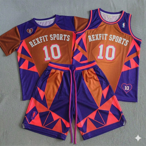 Créez Votre Propre Tenue de Basketball Personnalisée pour Adulte – Ensemble Réversible Grande Taille Respirant Séchage Rapide Technique Imprimée Vente en Gros - Product Image 1