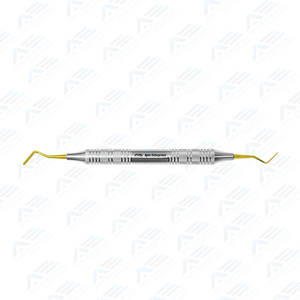 Restauraciones dentales con mango de doble extremo, equipos dentales Ce, instrumento de relleno compuesto Dental, paleta recubierta de Plasma dorado - Product Image 4