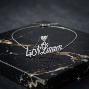 Personalized Iced 925 Sterling Silver Cursive Initial Letters Number Moissanite Diamond Charms <b>Custom</b> <b>Name</b> Unisex Fine Pendants - Product Image 3
