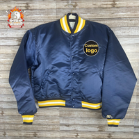Blousons Bomber de Baseball pour Hommes avec Logo Personnalisé Brodé, Design Rayé Haut de Gamme, Col et Poignets Côtelés Tricotés