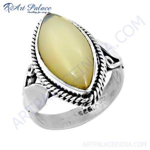 Handcrafted Gemstone <b>Silver</b> <b>Rings</b> With <b>Opal</b> - Product Image 1