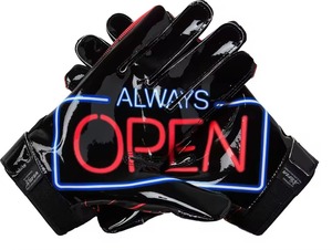 2026 Custom Design American Football Gloves Receiver Gloves Breathable Non-Slip <b>Hook</b> & Loop Closure Full Finger Football Gloves - Product Image 3