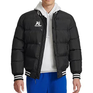 Chaqueta Acolchada Universitaria en Color Negro con Marca Personalizada, Directo de Fábrica 2026 - Product Image 2