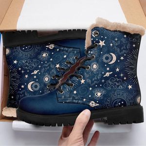 2025 Phong Cách Mặt Trời Ấm Áp Và Mặt Trăng Mắt Cá Chân Tuyết Khởi Động Cho Phụ Nữ Tùy Chỉnh Cao-Top Mùa Đông Booties - Product Image 5