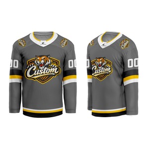 Camisetas de Hockey sobre Hielo Ligeras y Transpirables, Nombre del Equipo en la Parte Delantera, Servicio OEM Personalizado, Bordado en Sarga, Sublimadas, Elásticas en Cuatro Direcciones - Product Image 4