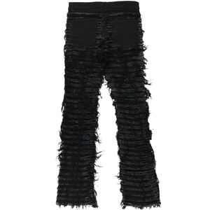 Jean en denim pour homme style unique, taille mi-haute, coupe droite, style vintage, 100% coton, service OEM, design personnalisé, pantalon en denim élégant - Product Image 2