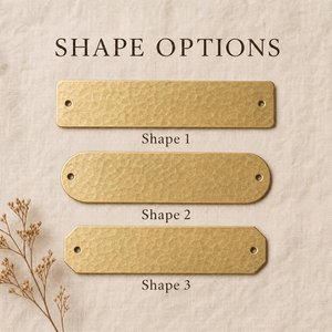 Custom Solid Brass Nameplate Personalized Brass <b>Tag</b> with Logo Text Hammered Metal Label for Furniture Woodwork Cabinets Doors - Product Image 5