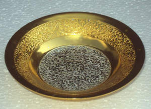 Juego de vajilla de grado alimenticio, 2 tazones chapados en plata de cristal con bandeja para servir, juego de servicio de alimentos - Product Image 6