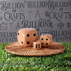 Jeu de dés en bois fait main, forme carrée, pour usage extérieur, bonne qualité, fournitures artisanales pour adultes - Product Image 3