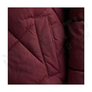 Hooded Quilted Waterproof <b>Bubble</b> Jacket Black Full Sleeve Winter Windproof Cotton Shell Knitted Fabric Polyester Filling Stand - Product Image 5