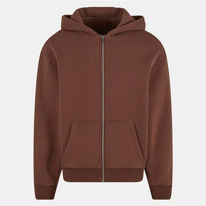 Nouvelle arrivée : sweat à capuche zippé surdimensionné pour homme, 100% coton, broderie numérique, respirant, entièrement personnalisable - Product Image 4