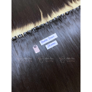 Extensions de cheveux vierges droites en os de luxe sans enchevêtrement cheveux vietnamiens purs Double traction Double trame vietnamienne perruque Full Lace - Product Image 4