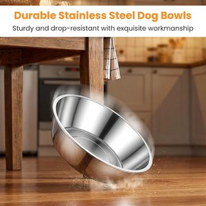 Venta al por mayor de comederos portátiles de acero inoxidable de lujo elevados para perros grandes, aptos para lavavajillas, de metal, de repuesto - Product Image 5