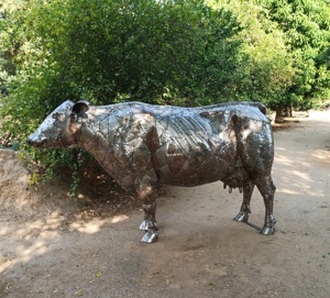 Dutch Cow Iron Sculpture <b>for</b> Garden - Product Image 1