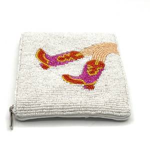 กระเป๋าใส่เหรียญลูกปัดทำมือ TIMELESS CRAFT ดีไซน์สำหรับสุภาพสตรี ปักลายด้วยลูกปัดเม็ดเล็ก  กระเป๋าใส่เหรียญลูกปัดแบบกำหนดเองได้ Uttar - Product Image 5