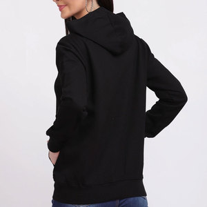 Hoodie Comfortable Cotton Blend Custom Embroidery Wholesale Women's Pullover Hoodie Brushed Fleece Hoodie - Product Image 3