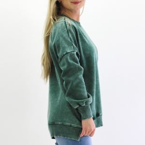 Sudadera de moda de algodón 100% de cuello redondo, teñida lisa, ligera, casual, ecológica, de secado rápido, para invierno, con MOQ bajo. - Product Image 3