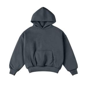 Custom Logo Printed Hooded Sweatshirt 100% Cotton Unisex Casual Solid Color Pullover with Pocket Design Regular Fit Autumn Wear - Product Image 6