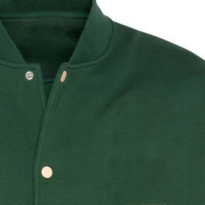 <b>Men's</b> Green Varsity <b>Jacket</b> for Sleeves Turn-down Collar Button Closure Casual Winter Wear Eco-Friendly Breathable OEM Service - Product Image 5