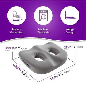 Cojín ergonómico de espuma viscoelástica para coxis, funda de malla de diseño ortopédico para aliviar el dolor de coxis y cadera, OEM ODM disponible - Product Image 6