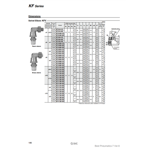 Raccords d'insertion de KFV08B-01S pneumatique SMC Pièces pneumatiques - Product Image 1