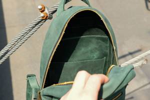 Mini Mochila de Cuero Genuino de Alta Calidad para Mujer, Mochila de Viaje Pequeña Personalizada de Piel de Vaca, Bolsa de Viaje para Dama OEM LSBP-0096 - Product Image 4