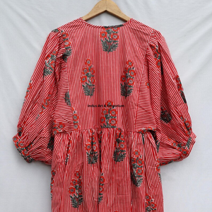Beautiful floral Cotton <b>Block</b> <b>Printed</b> dress Dress For Casual wear Hand <b>Block</b> <b>Printed</b> Dress - Product Image 4