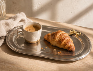 Bandeja de joyería de metal plateado hecha a mano de lujo, cuenco decorativo de aluminio, plato moderno para adornos, para tocador y decoración del hogar. - Product Image 4