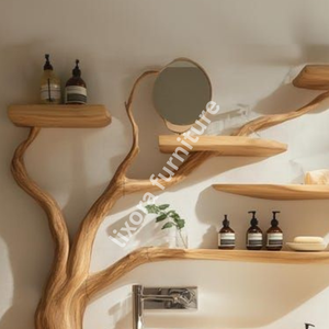 Luxury Handcrafted Solid Wood <b>Tree</b> <b>Branch</b> Vanity Artistic Floating Washstand Natural Home Decor - Product Image 3