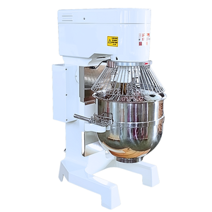Mélangeur à pâte à pizza électrique commercial 60 litres, planétaire, avec bol en acier inoxydable et fouet métallique, pour usage en boulangerie - Product Image 6
