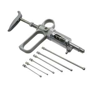 Seringue vétérinaire double réutilisable pour l'alimentation des animaux d'élevage, du bétail et de la volaille, 5 ml, outil de remplissage continu réglable, Pentax CE - Product Image 2