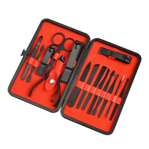 Best Quality Black Stainless Steel Nail Care Kit Professional Manicure <b>Pedicure</b> <b>Set</b> Custom Color Wholesale OEM - Product Image 1