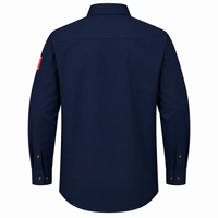 Camisa de Trabajo Unisex Azul Marino 2026, 100% Algodón FR, Manga Larga, para la Industria de Soldadura, con Bolsillos en el Pecho, Transpirable, Corte Regular