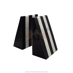 Serre-livres en marbre noir et blanc de haute qualité 100% Style unique avec différentes tailles de formes de couleurs-pour la décoration intérieure et les cadeaux - Product Image 1