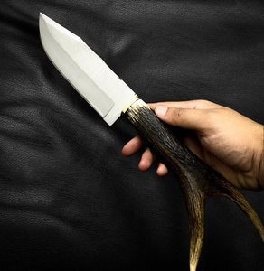 Handmade Industrial Grade Stainless Steel Hunting Knife Stag Horn Handle <b>Drop</b> Point Tactical Outdoor Knife OEM Customizable - Product Image 5